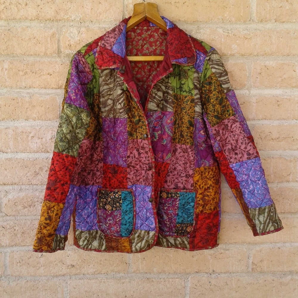 Women's satin reversible  light weight jacket